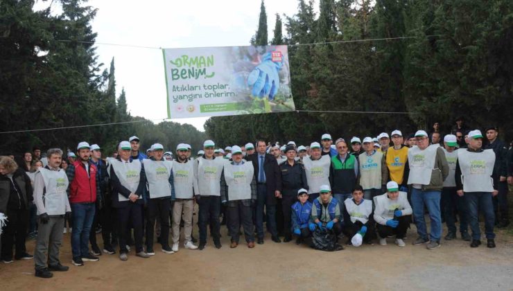 Ormanlık alanda temizlik yapıldı